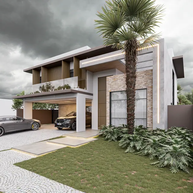 Projeto 3D de casa no Ecovilla Boa Vista
